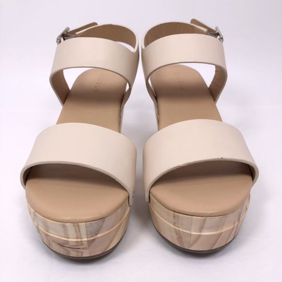 NEW OpBx Nisolo Open Toe Clogs Wooden Heel Sandals Shoes Platform Size 6.5 Bone - Picture 4 of 16